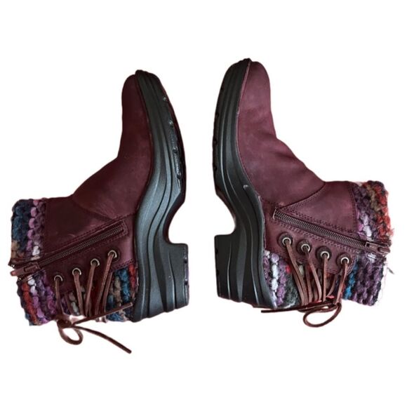 Bionica reign leather ankle boots MAROON SIZE 7.5 - Picture 2 of 9